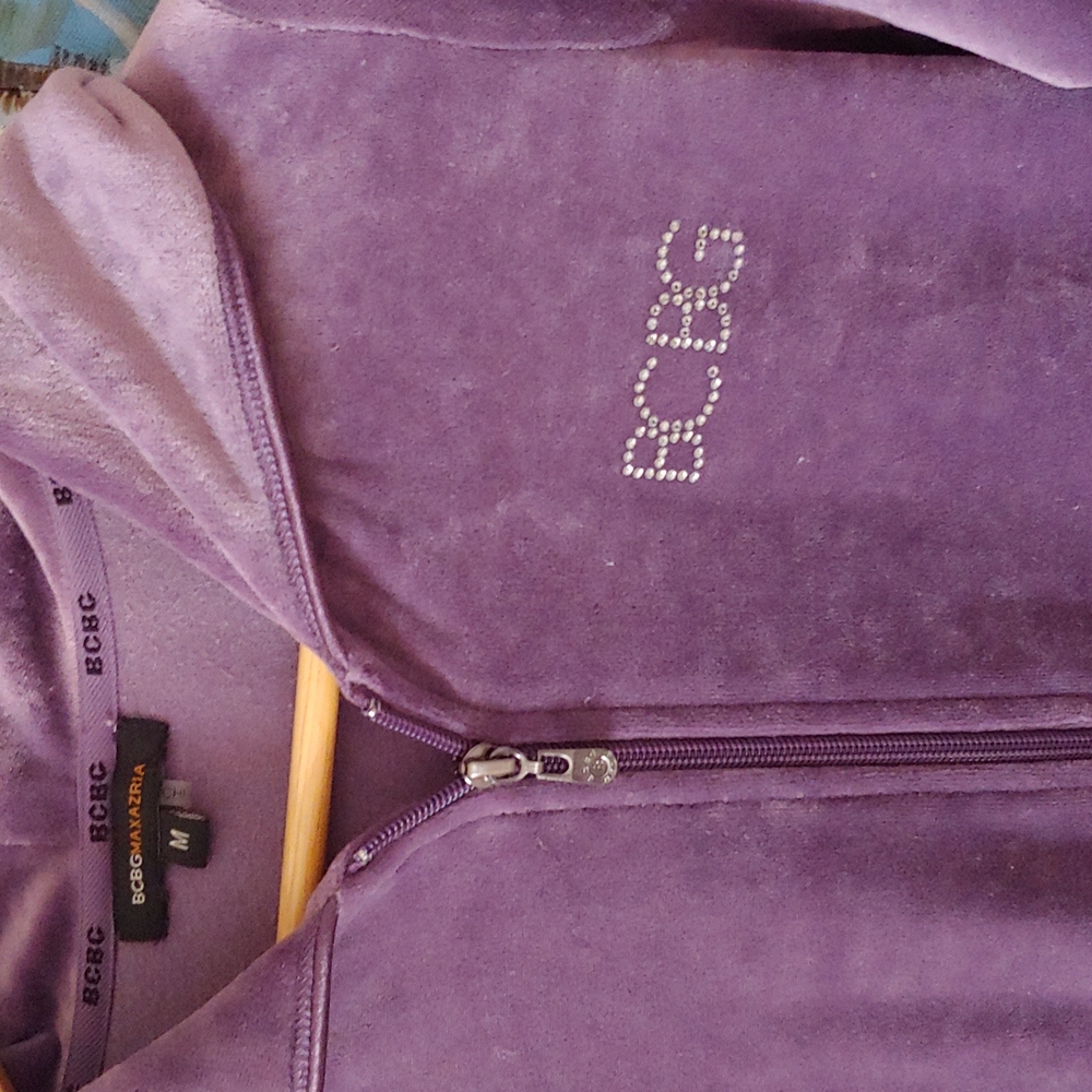 Y2K BCBGMaxAzria Velour Track Hoodie - Picture 3 of 4